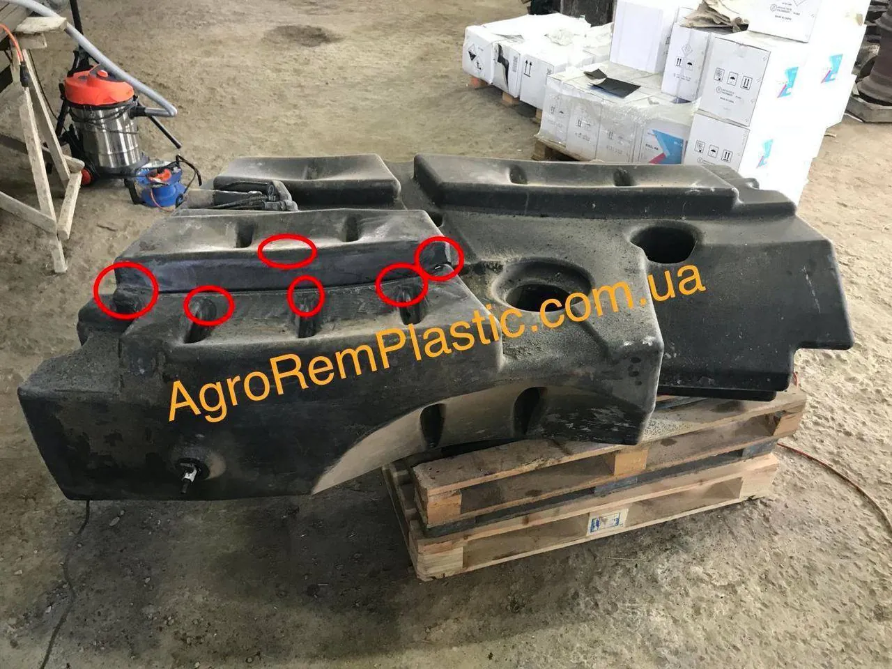 Foto 5 der Reparatur — Kraftstofftank-Reparatur Claas Lexion 580 — Juni 2023