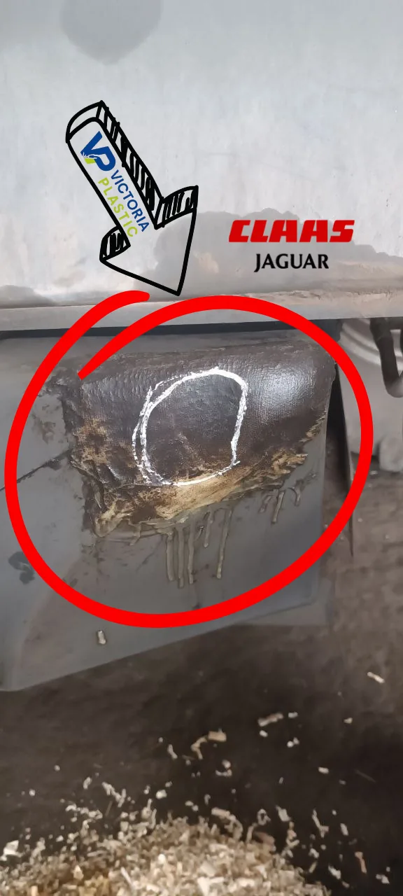 Reparatur des Kraftstofftanks eines Feldhäckslers Claas Jaguar